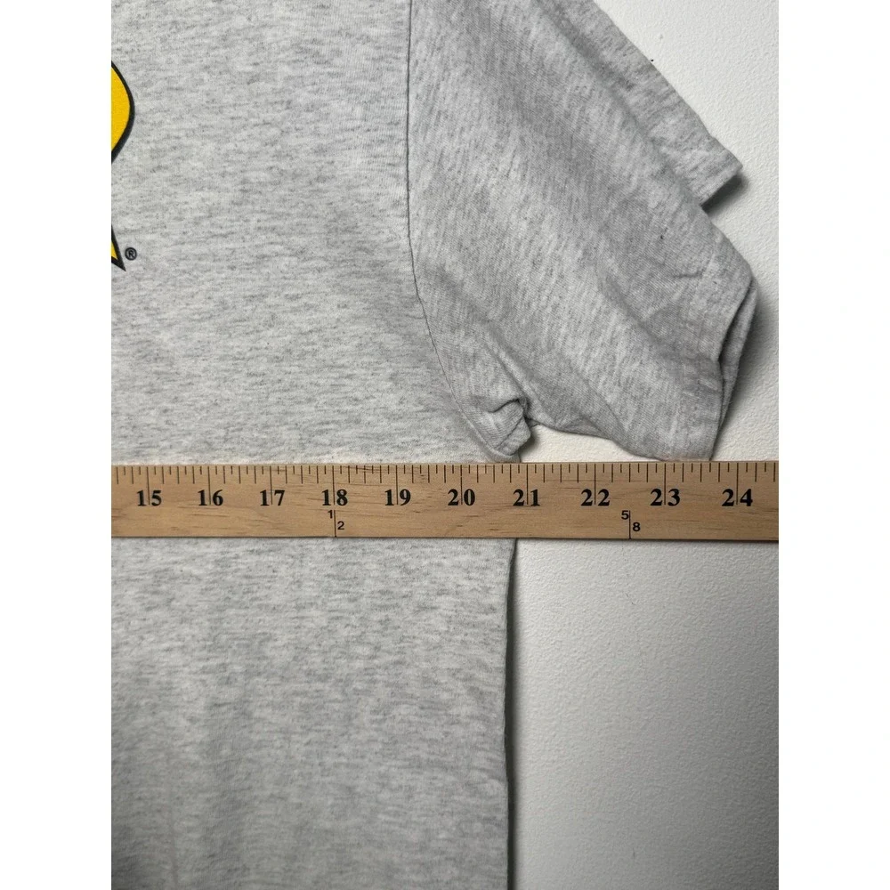 Thrasher T-Shirt Mens Large Gray Heather Yellow Arched Logo Skater tshirts